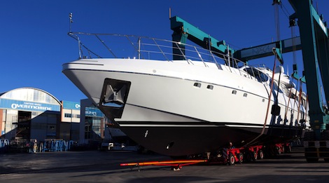 Image for article First Mangusta 110 sets sail for Miami